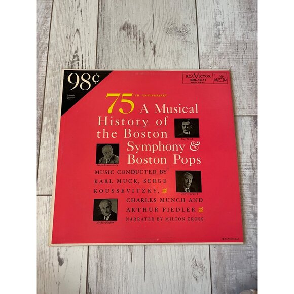 75th Anniversary A Musical History Of The Boston Symphony & Pops Vinyl Album - Picture 1 of 5